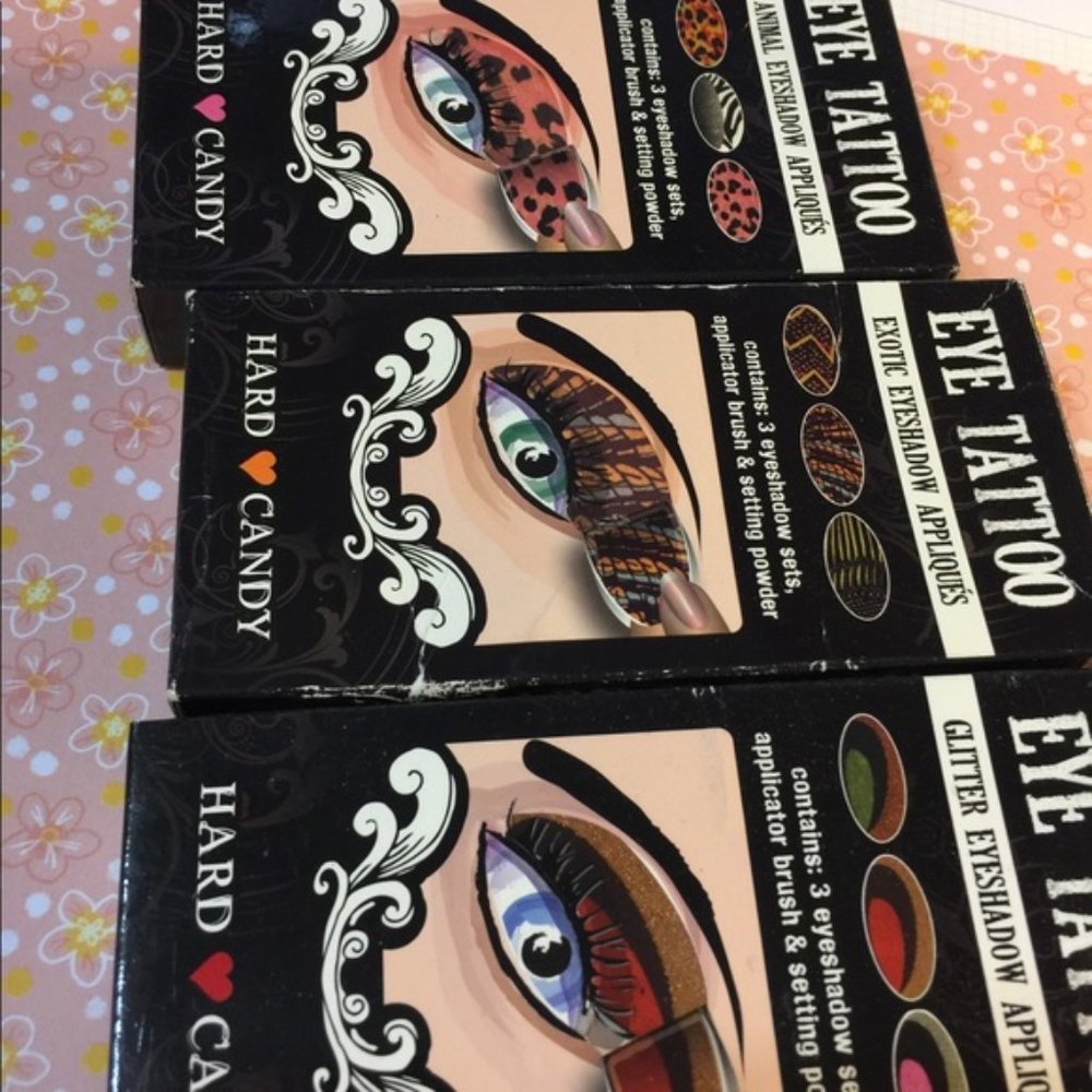 *3*Hard Candy Eye Tattoo Eyeshadow Application